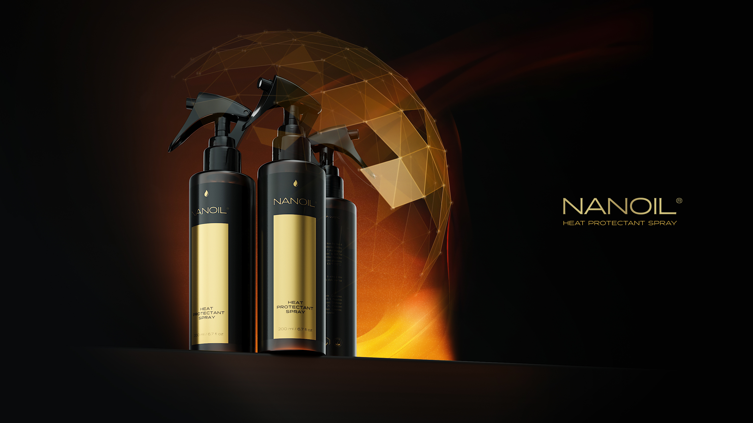 spray de proteção térmica para cabelo Nanoil