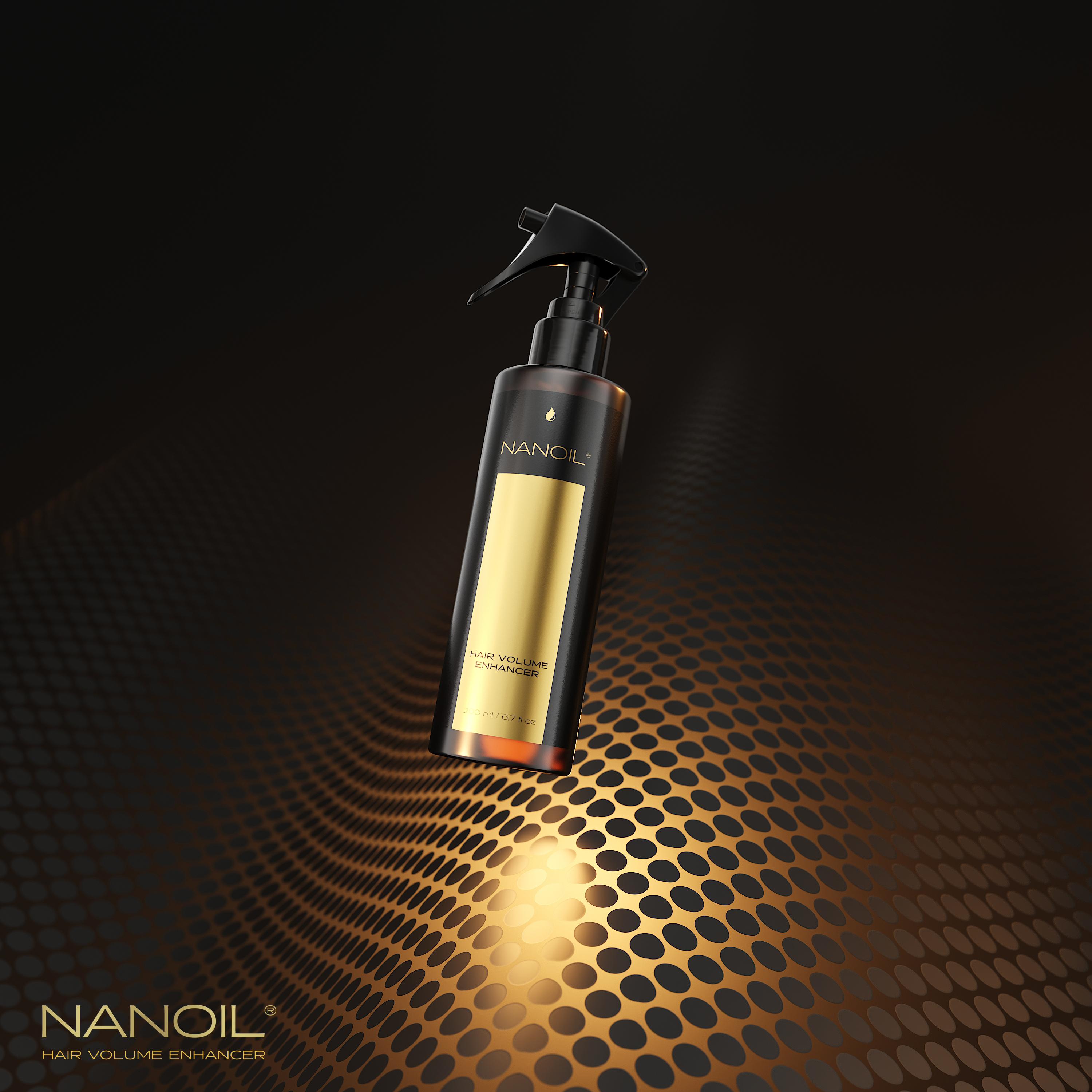 Nanoil spray para um cabelo mais volumoso